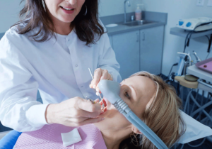 patient undergoing sedation dentistry