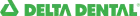 Logo of Delta Dental, featuring a green triangular symbol followed by the words 'DELTA DENTAL' in bold, green, uppercase letters.